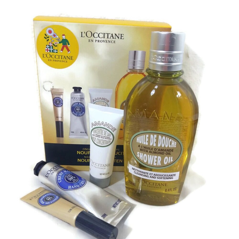L'Occitane Almond & Shea Hands & Body Nourish & Soften Set X 4 NIB